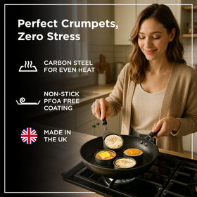 Wrenbury carbon steel molds offer durable rings for versatile home baking.