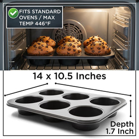 Wrenbury jumbo muffin pan deep cups, perfect for oversized muffins.