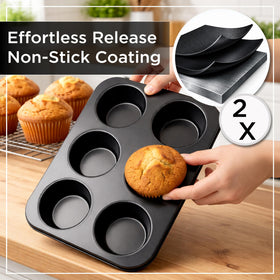Wrenbury jumbo muffin pan dishwasher safe for easy cleanup.