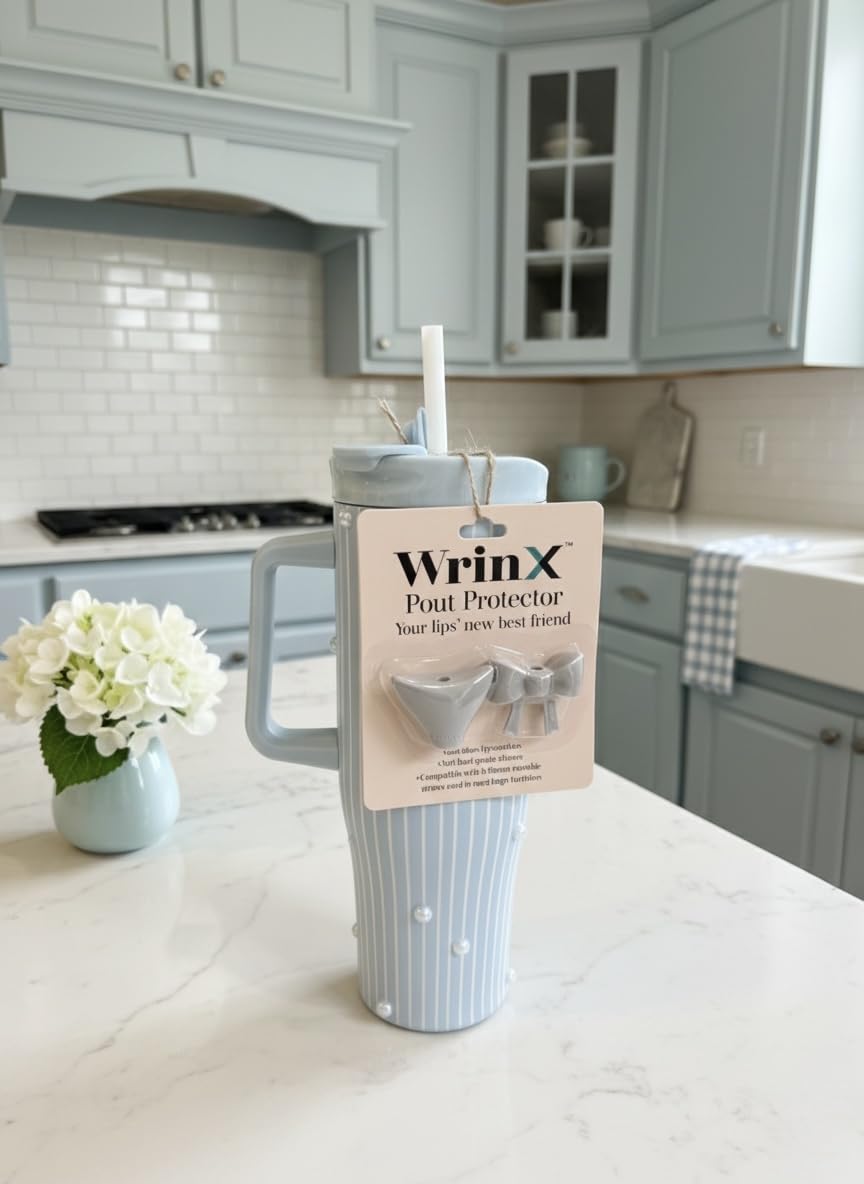 WrinX Dentist-designed straw topper offers ergonomic sip support