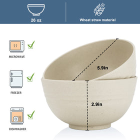 Wrova 26oz bowl with smooth edges for comfortable daily dining.
