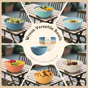 Wrova flowing anti-slip pattern bowls ensure secure grip.