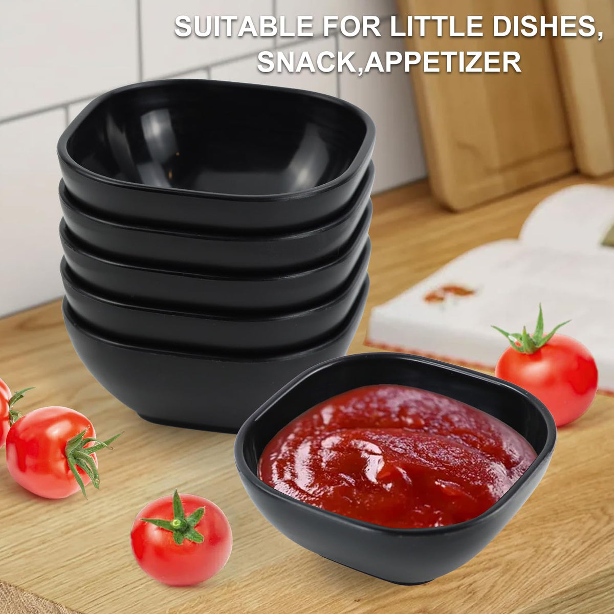 Wrova Black Series adds sleek style to condiments and desserts.