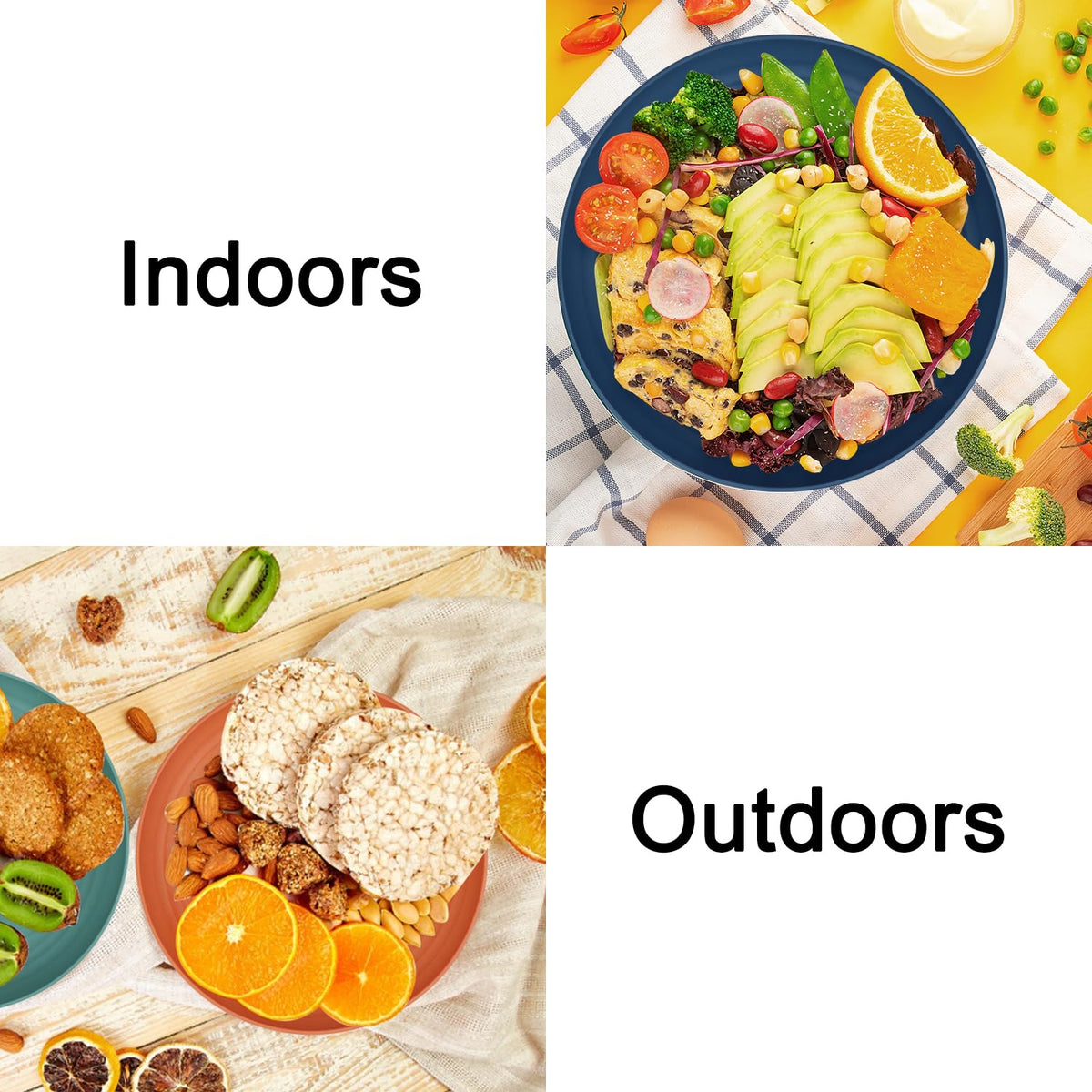 Deep-edge design helps contain sauces and portions.