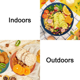 Deep-edge design helps contain sauces and portions.