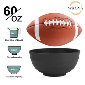 Wrova matte black bowls microwave-safe closeup suitable for quick meals.