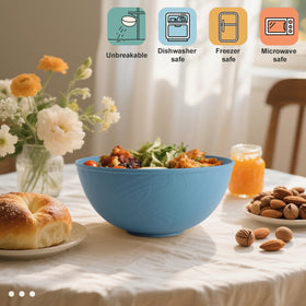 Wrova unbreakable cereal bowls in vibrant series for everyday use.