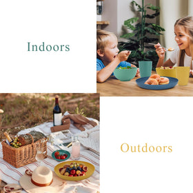 Wrova unbreakable dinnerware, BPA-free, ideal for dorms and travel