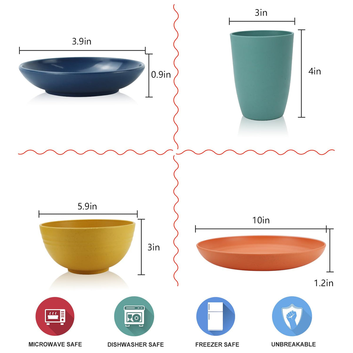 Wrova wheat straw bowls, 26oz, perfect for soups and snacks