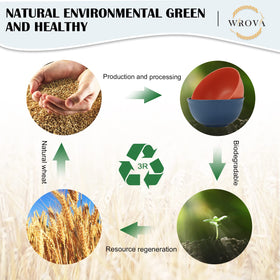 Wrova wheat straw bowls versatile for camping, picnics, and travel.