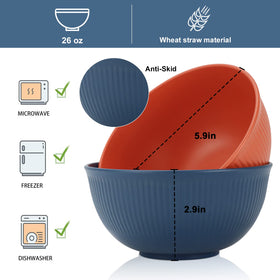 Wrova wheat straw bowls microwave-safe design for quick reheats.
