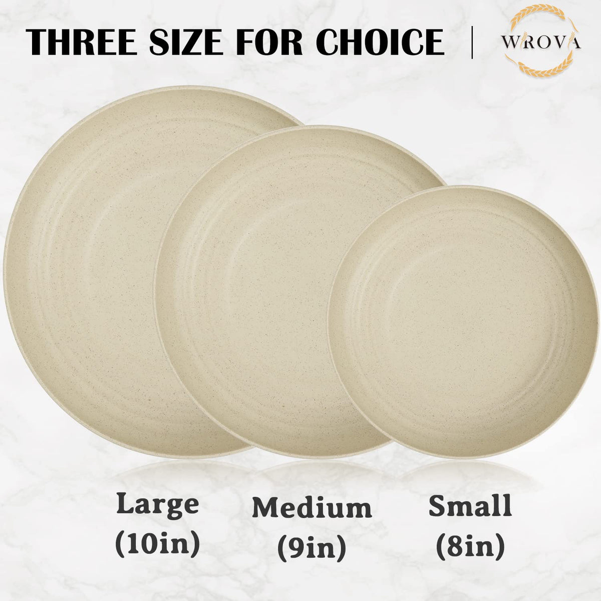 Wrova 9-inch plate microwave-safe for quick reheats