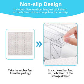 WRRLORS BPA-free clear plastic offers durable, scratch-resistant storage.