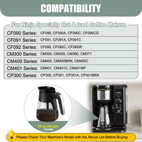 WSEYU Ninja-compatible 50 oz carafe ideal for large batches.