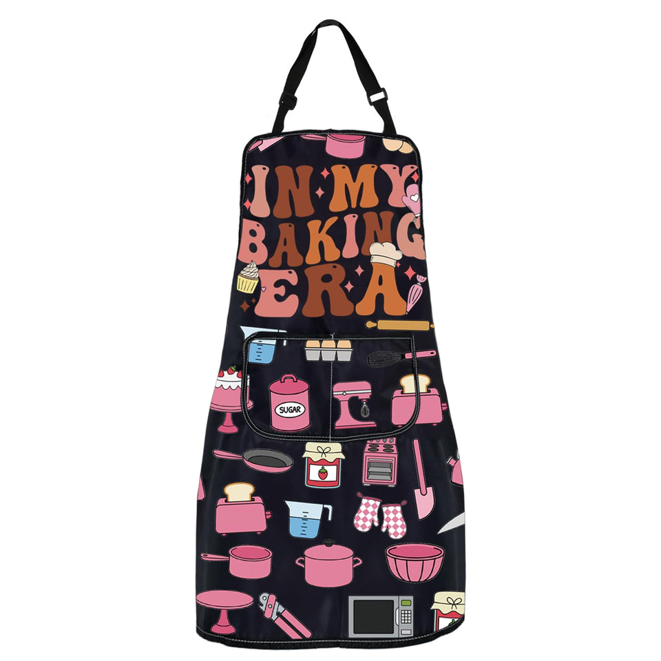 WSNANG Baking Era Apron with full front coverage protects clothes during cooking