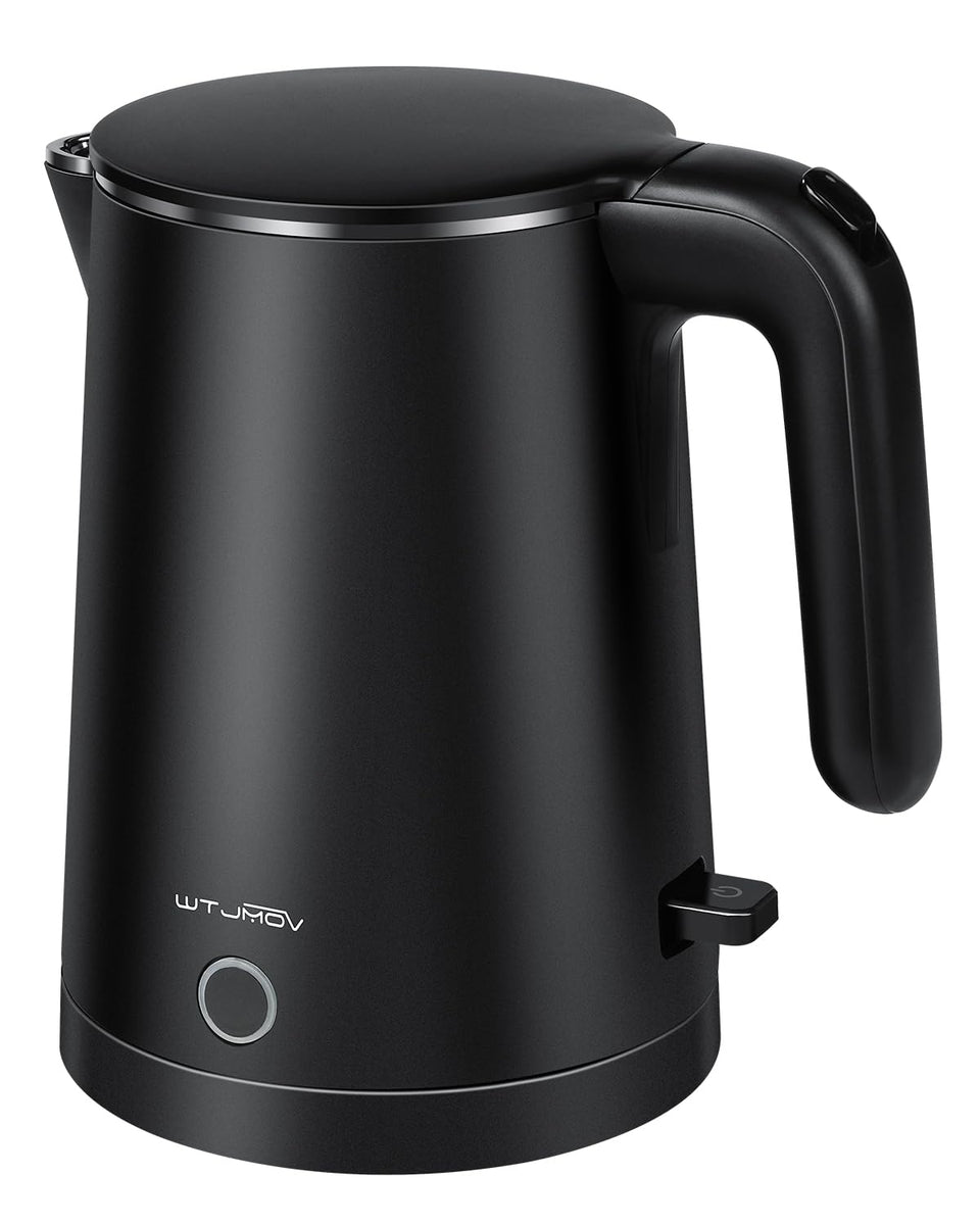 WTJMOV 1L electric kettle front view for rapid tea and coffee prep