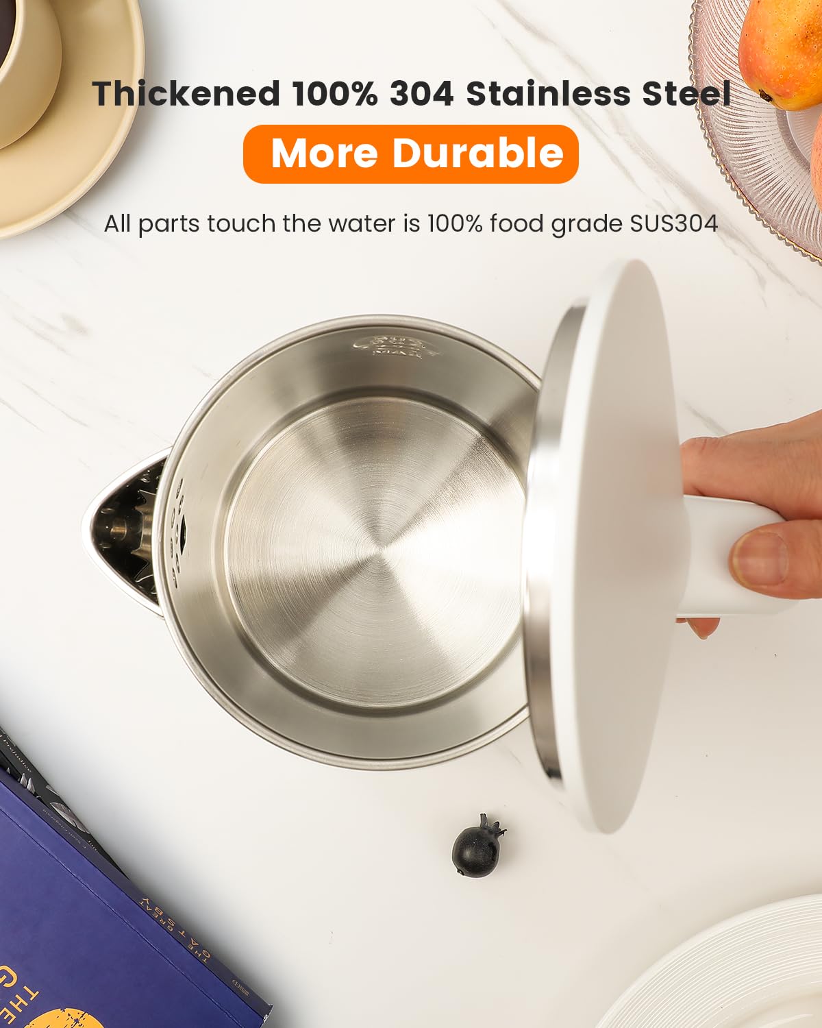 WTJMOV kettle with automatic shut-off for safe operation