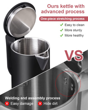 WTJMOV 360° base provides easy safe pouring from any angle.