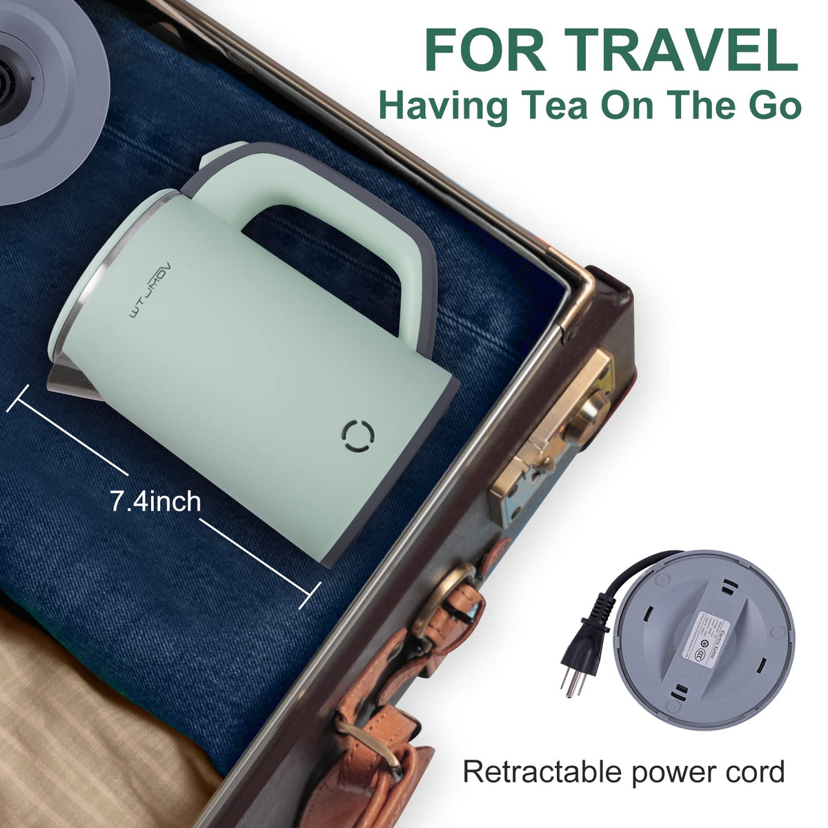 WTJMOV kettle interior features 304 stainless steel for pure-taste water.