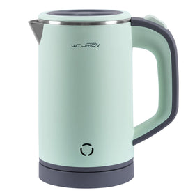 WTJMOV small electric kettle with 0.8L capacity, ideal for desk use.