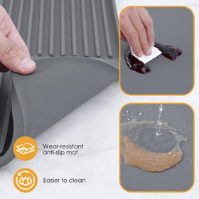 WUDIALIEN anti-slip mat stays in place during brewing and cleanup