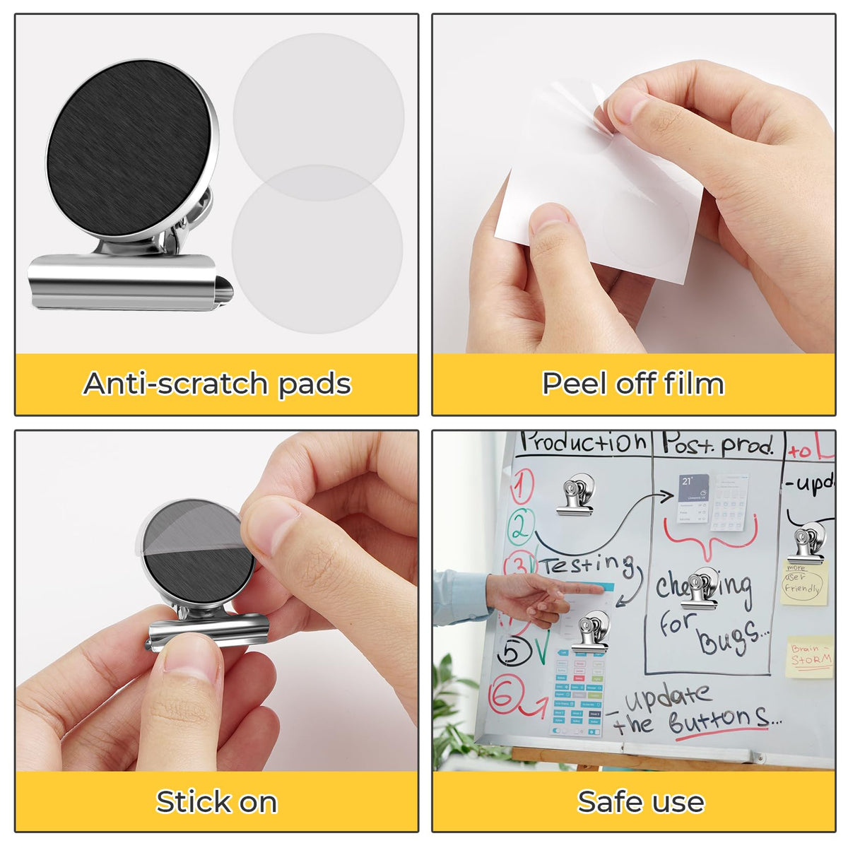 WUDIME heavy-duty clip holds over 25 sheets of A4 paper securely