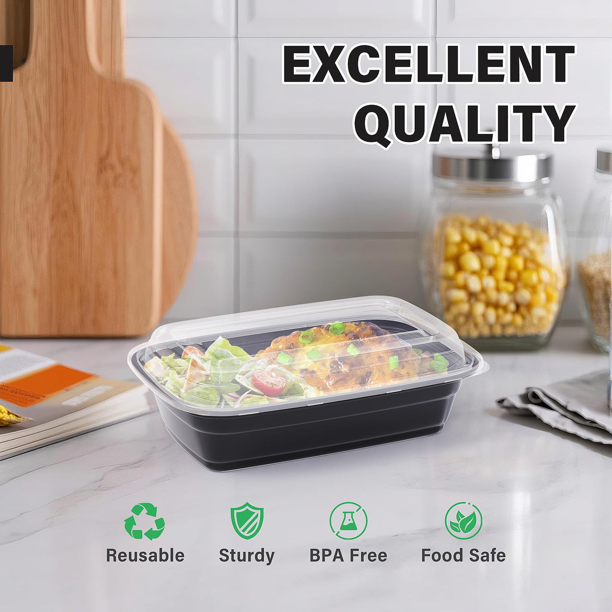 WUHUIXOZ freezer-safe containers prevent freezer burn and preserve flavors