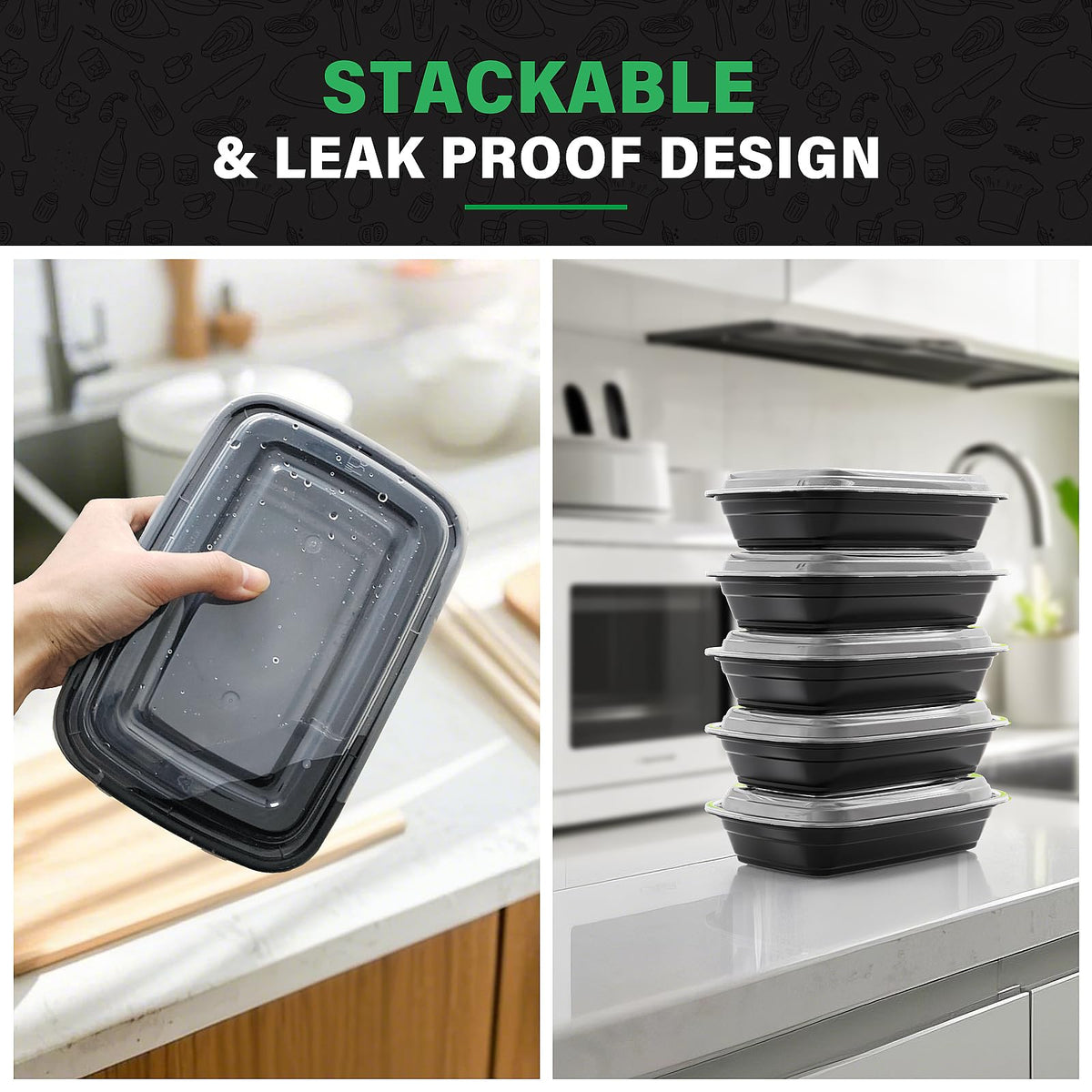 WUHUIXOZ leak-proof lids keep sauces contained during commute and storage