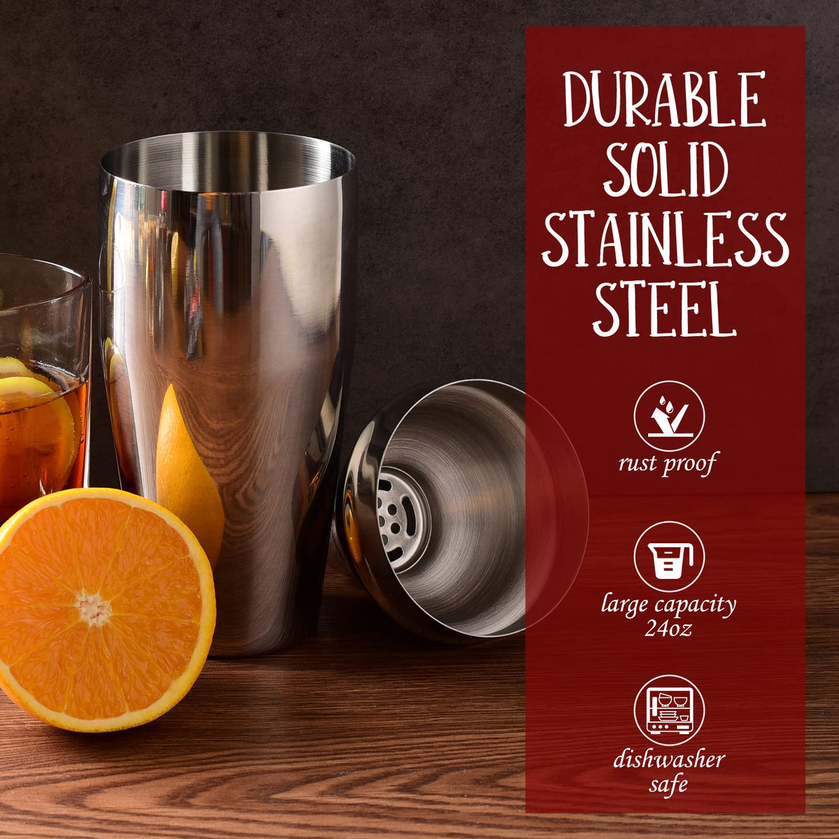 Wukuna brushed stainless steel finish provides a sleek, fingerprint-free look.