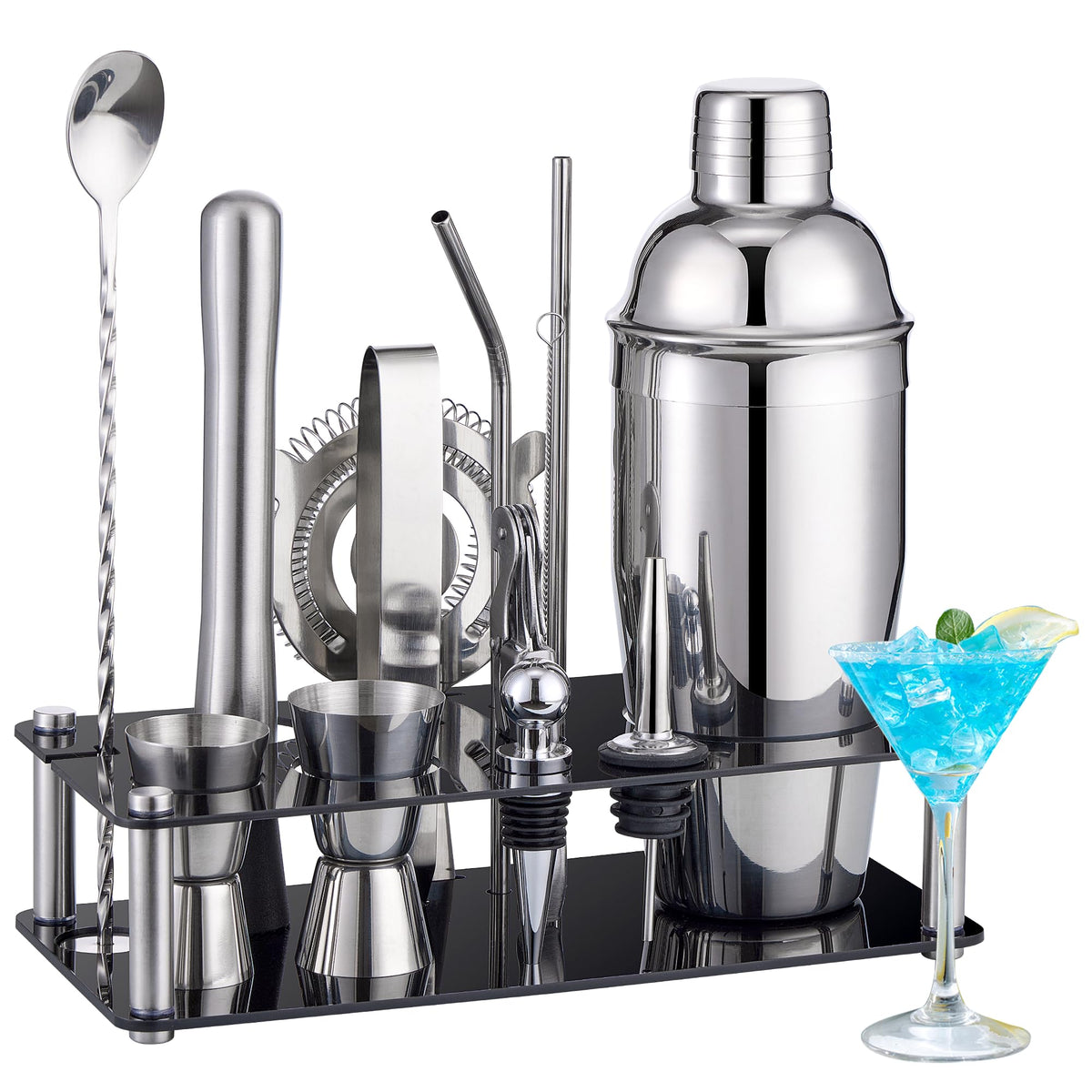 Wukuna cocktail shaker 25oz ready for quick, professional-style home cocktails.