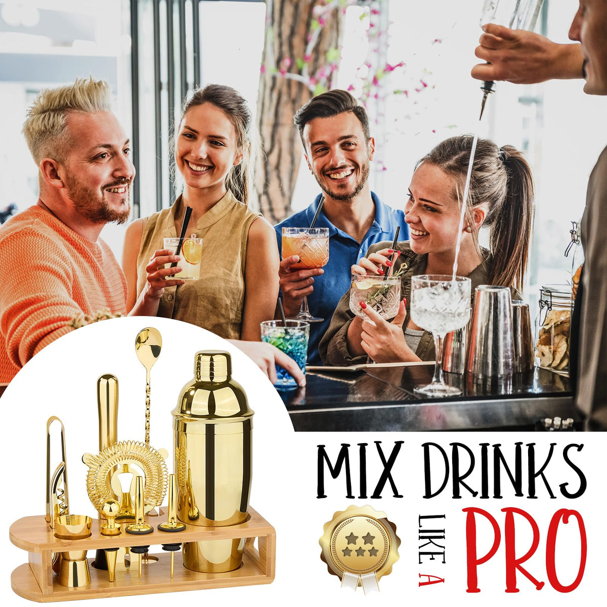 Wukuna Ice Tongs and Muddler simplify chilling and muddling ingredients.