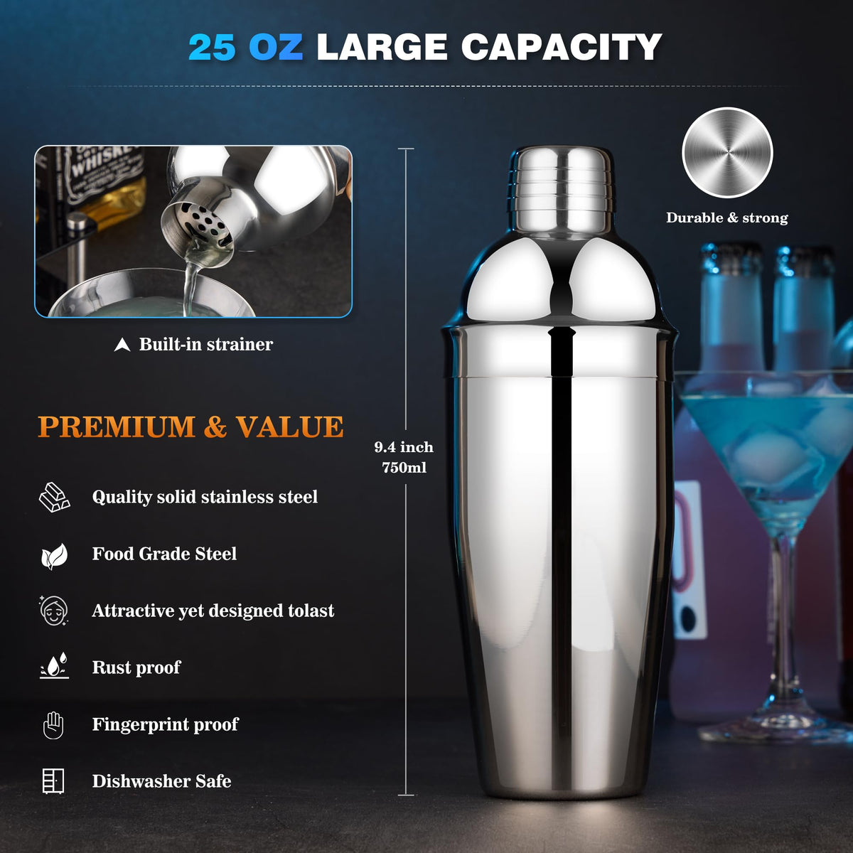 Wukuna jigger and bar spoon for accurate measurements and layered flavors.
