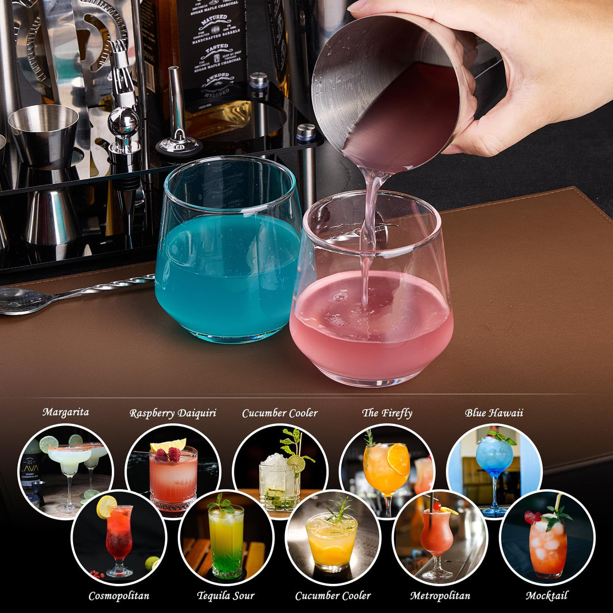 Wukuna liquor pourers and jigger offering precise measurement for drinks