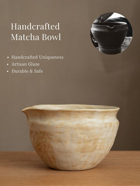 WUSEI bamboo scoop ideal for precise matcha measurement.