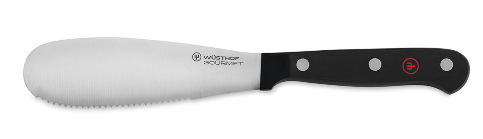 WÜSTHOF Gourmet 5-inch spreader spreading butter and jam smoothly.