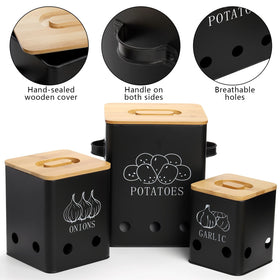 WUWEOT black metal freshness keeper showcases durable finish