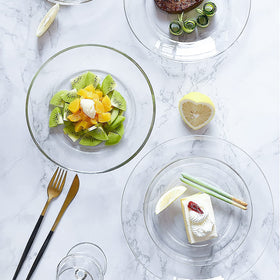 WUWEOT 7.5-inch plates shown with salads for everyday use.