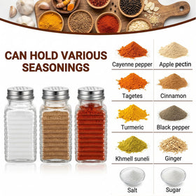 WUWEOT glass shaker body clear view helps monitor spice levels.