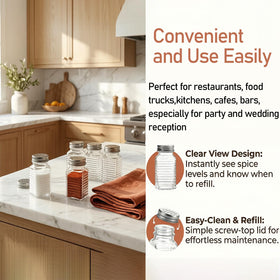 WUWEOT multi-purpose spice shaker set for salt, pepper, and blends.