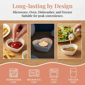 WUWEOT porcelain dip bowl glossy finish, dishwasher and microwave safe.