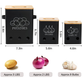 WUWEOT canister highlights deep storage for potatoes, onions, and garlic