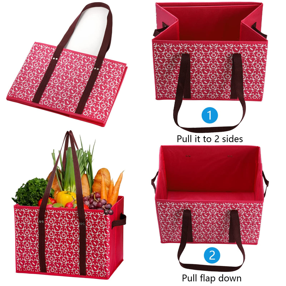 WUWEOT reinforced handles provide comfortable carrying and long-term durability