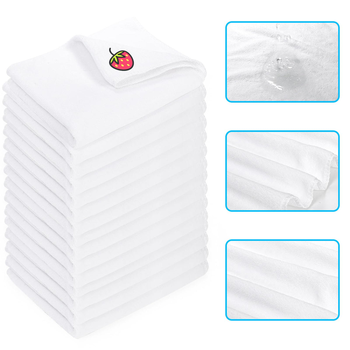 WUWEOT soft absorbent towels ideal for drying dishes and surfaces
