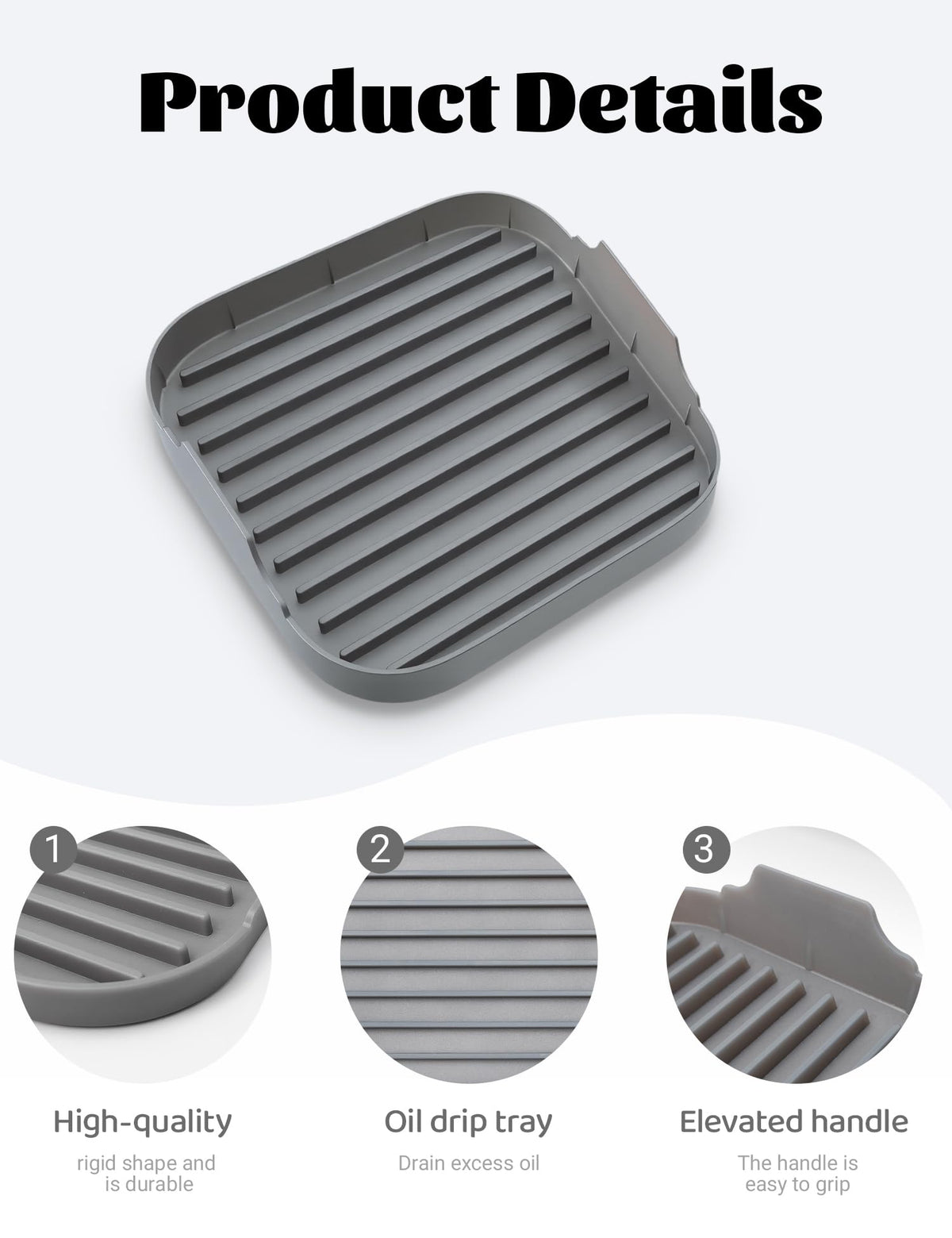 WUYIHUACHEN bacon tray nonstick surface allows effortless cleanup after cooking