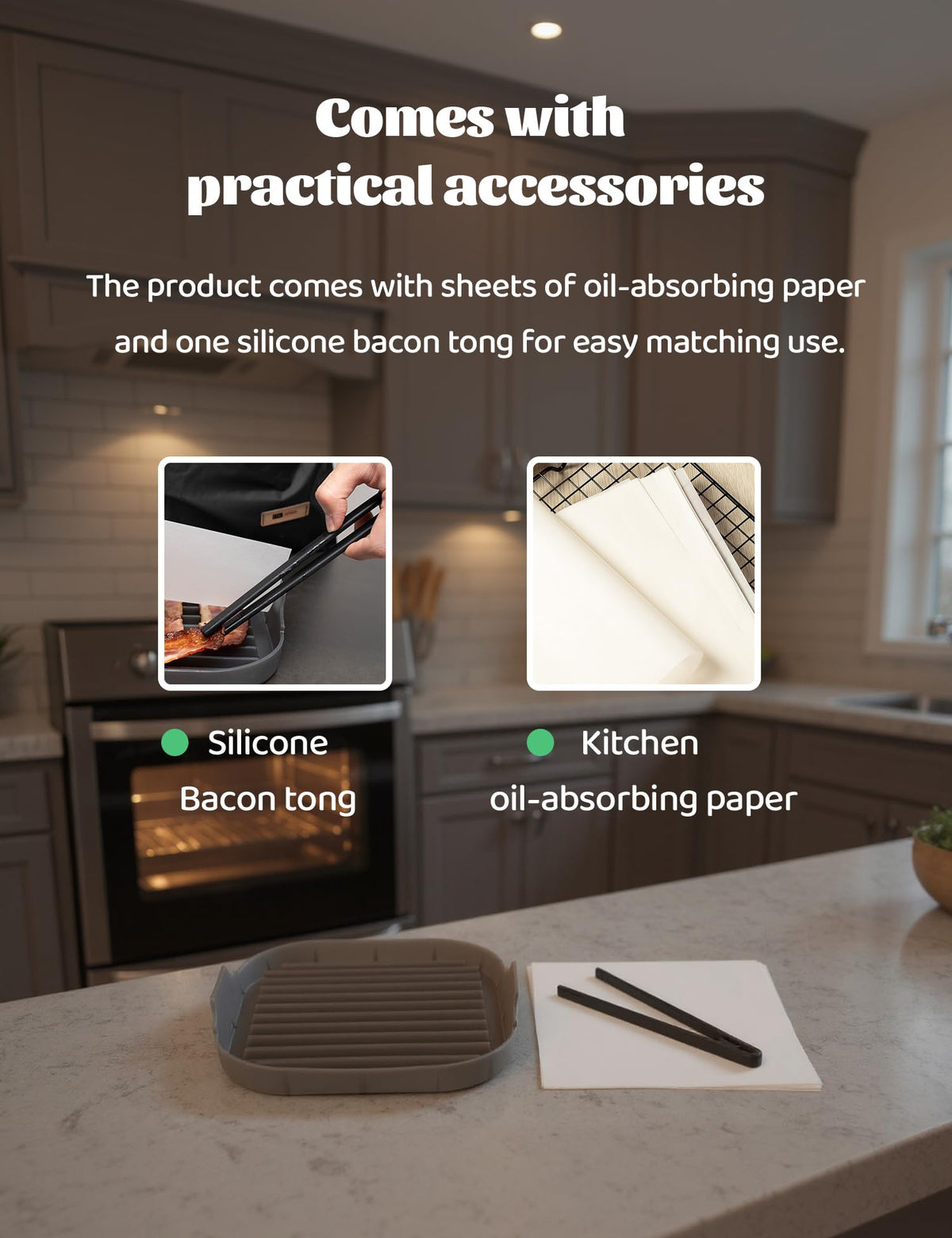WUYIHUACHEN bacon tray oil collection tank minimizes splatter and fat disposal