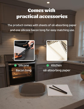 WUYIHUACHEN bacon tray oil collection tank minimizes splatter and fat disposal