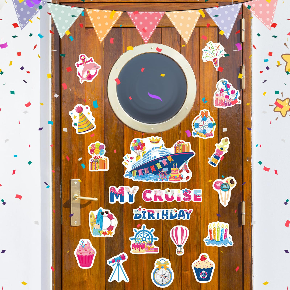 Wxiben life buoy magnet for doors, reliable magnetic decor that enhances safety-themed celebrations.