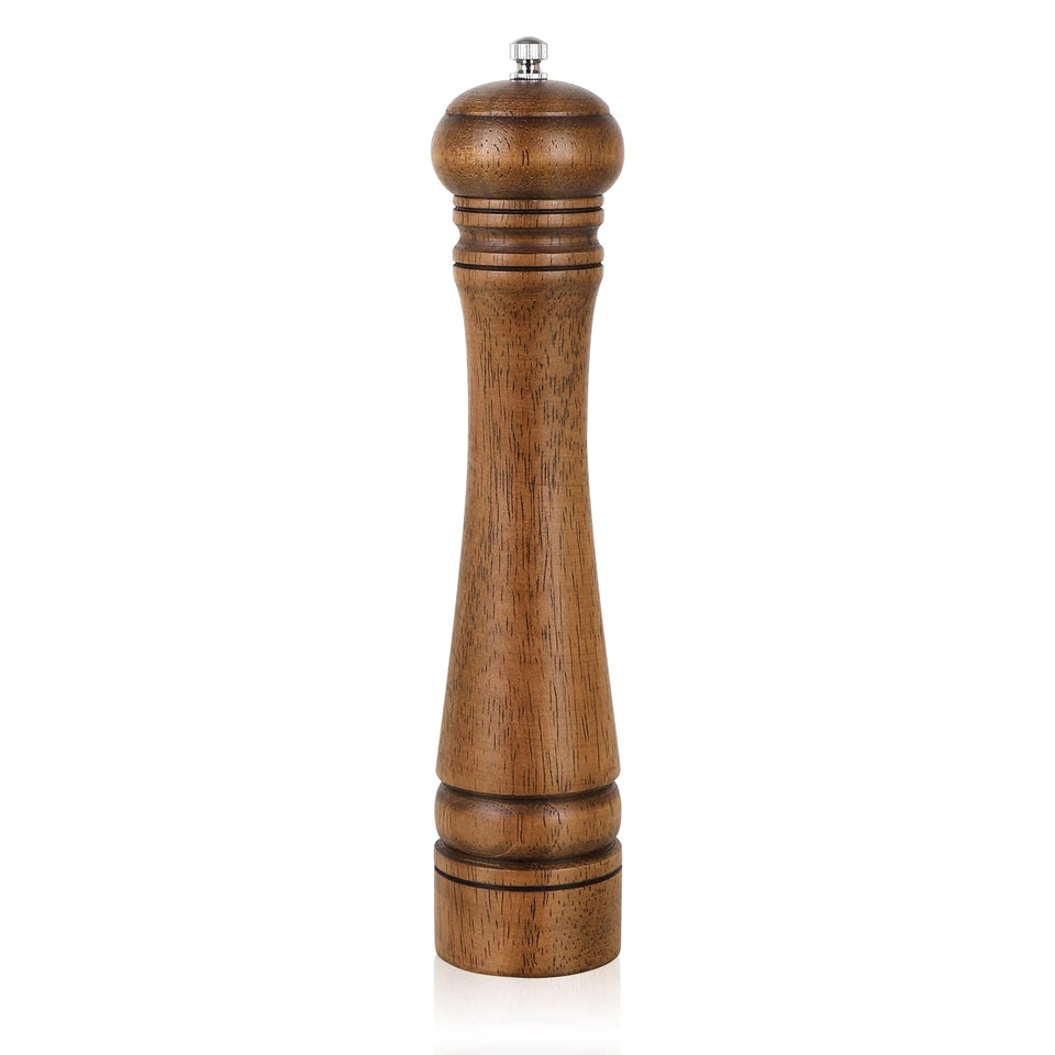 XWXO wooden pepper grinder with ceramic rotor for precise grinds