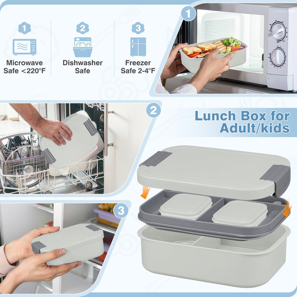 WyfKyd microwave-safe and dishwasher-safe set for easy cleanup
