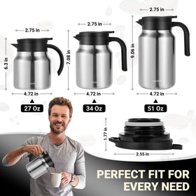 WYHVAND 304 stainless steel construction highlights durability and flavor neutrality.